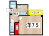 タウンハイツ天池 1Kの間取り