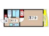 パックス荒畑 1Kの間取り