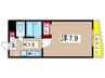 パックス荒畑 1Kの間取り