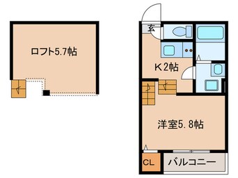 間取図 ルシエルメゾネット志賀本通