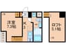 ピアチェーレ新栄 1Kの間取り