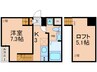 ピアチェーレ新栄 1Kの間取り