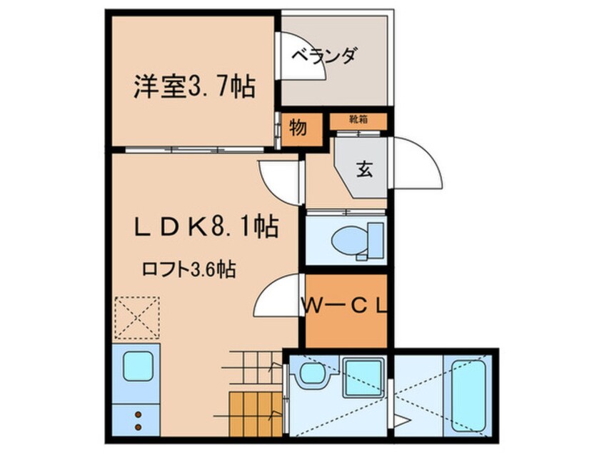 間取図 プライムパークス名駅西