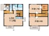 石黒様戸建賃貸住宅Ｃ棟 2LDKの間取り