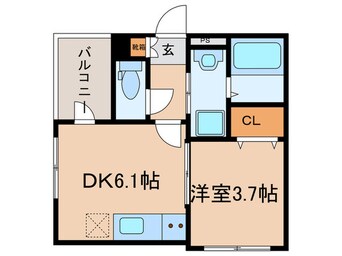 間取図 ﾊｰﾓﾆｰﾃﾗｽ八田Ⅲ