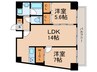 ポルタ二グライースト 2LDKの間取り