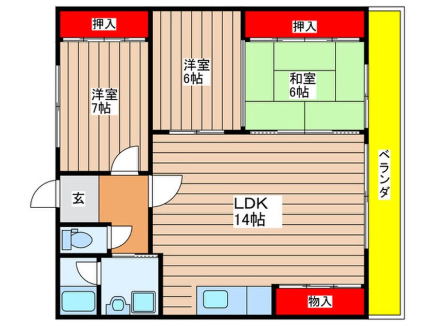 間取図 佐久間マンション