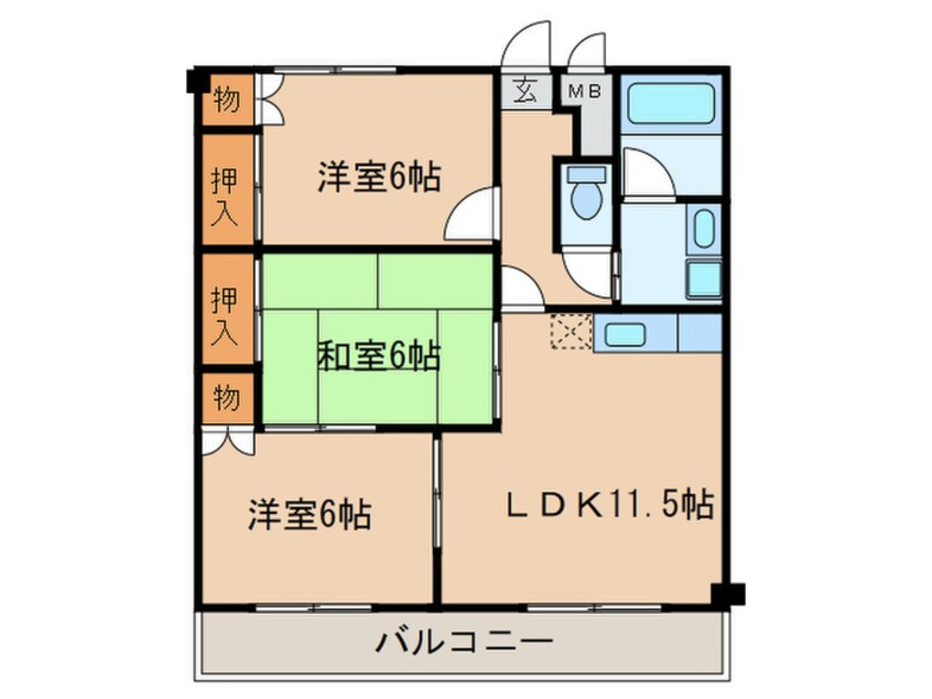 間取図 サンパ－ク道間