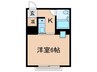 コーポ杉栄３ 1Kの間取り