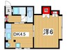 まつうら苑マンションＡ棟 1DKの間取り