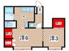 まつうら苑マンションＡ棟 2Kの間取り