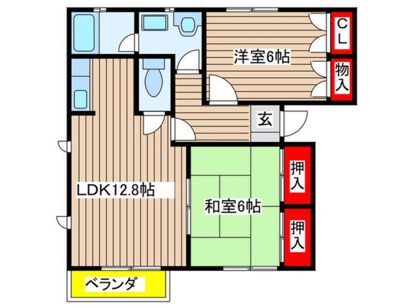 間取図 トル－スヒルズＩＴＭ　Ｂ棟