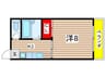 鶴田ビル 1Kの間取り