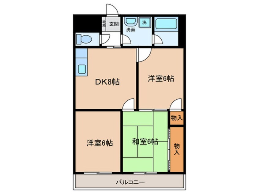 間取図 バロワ－ル宝神