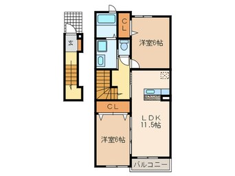 間取図 カ－サ・ドマ－ニ