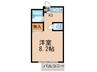 フォルサ茶屋ヶ坂 1Kの間取り