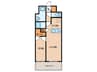 S-RESIDENCE亀島駅前blaze 1LDKの間取り