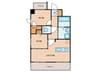 S-RESIDENCE亀島駅前blaze 2LDKの間取り