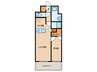 S-RESIDENCE亀島駅前blaze 1LDKの間取り