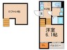 ハーモニーテラス七番町 1Kの間取り