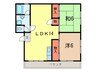 充実マンション 2LDKの間取り