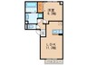 アルブル藤 1LDKの間取り