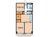 長喜マンション 2LDKの間取り
