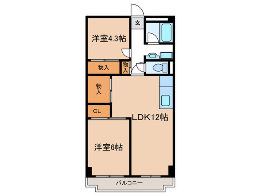 間取図 長喜マンション