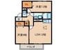 Ｃａｓａ Ｒｉｖｉｅｒｅ 2LDKの間取り