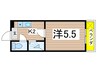 三秀元宮ハイツ 1Kの間取り