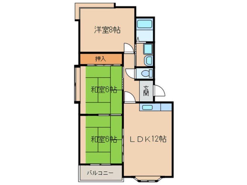 間取図 ハイツ石川１光