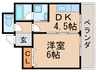 東山第一ビル 1DKの間取り