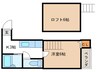 シャトー道徳 1Kの間取り