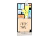 ＡＺＵＲＴＯＲＩＩ 1Kの間取り