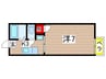 有松フラット 1Kの間取り