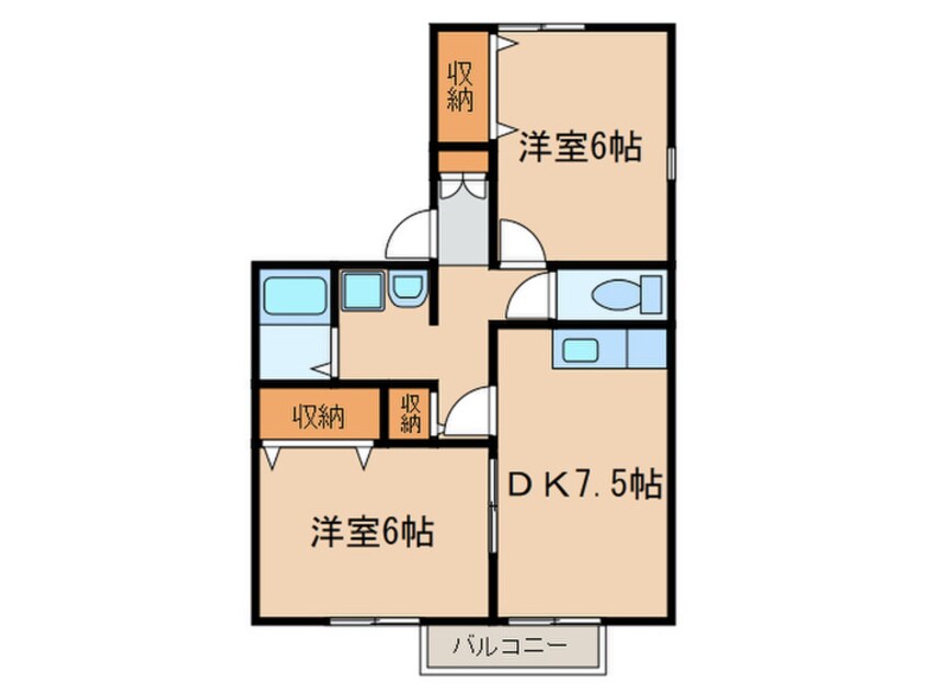 間取図 ハ－トフルアンジュ