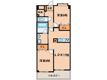 間取図 フロ－ラ小坂