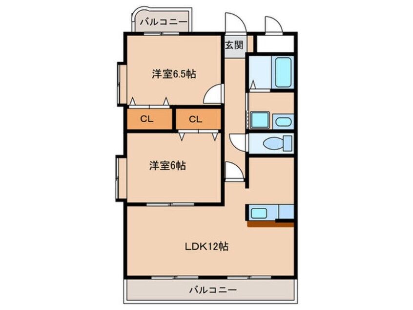 間取図 梅坪丸太マンション