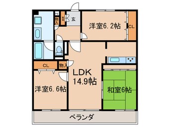 間取図 グランドメゾン鶴舞公園（1102）