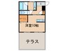 長田ビル 1Rの間取り