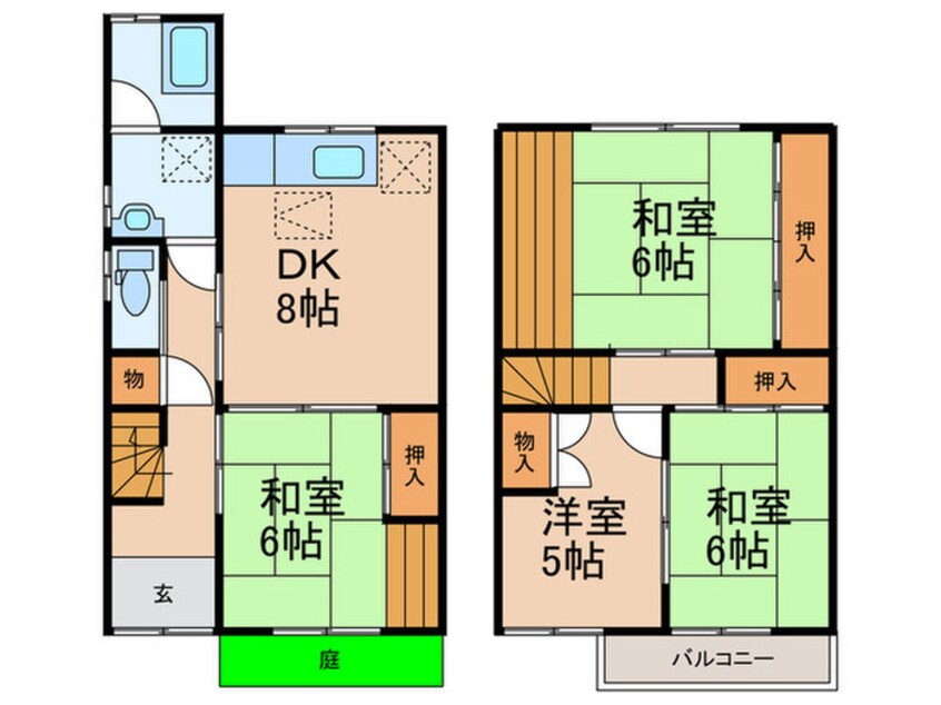 間取図 社台貸家B棟