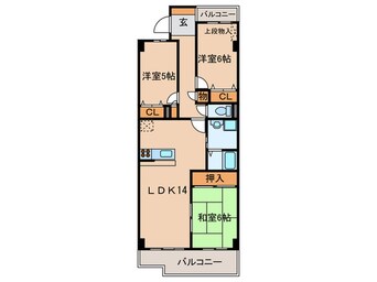 間取図 グランドメゾン小田井(D-4)