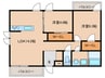 楠ヴィレッジ 2LDKの間取り