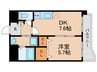 グリーンハイツ天満 1DKの間取り