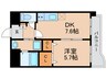 グリーンハイツ天満 1DKの間取り