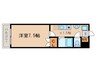 プログレッソ塩釜 1Kの間取り