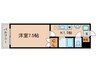 プログレッソ塩釜 1Kの間取り