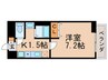 ＷＥＬＬコ－ト山手 1Kの間取り
