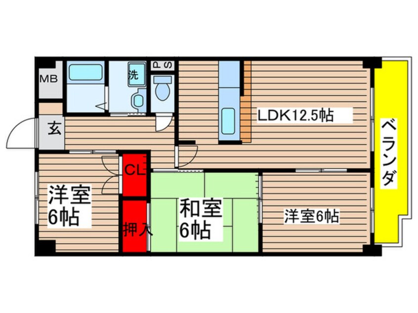 間取図 ケルン白壁