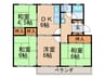 西一社団地１３号棟(206) 4DKの間取り